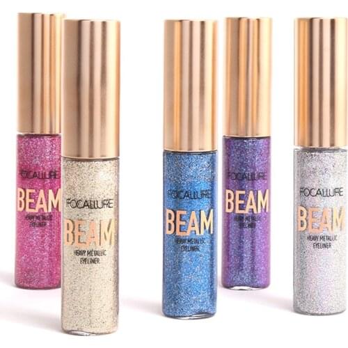 Focallure Liquid Glitter Eyeliner Pencils White Gold Color Shining Eye Liner