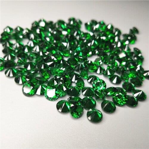 1mm-10mm AAA green cz & nano gemstone blue color cz nano stone factory wholesale price 1000pcs