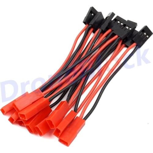10PCS JST Plug to JR Futaba servo connector Adapt Cable for RC Battery