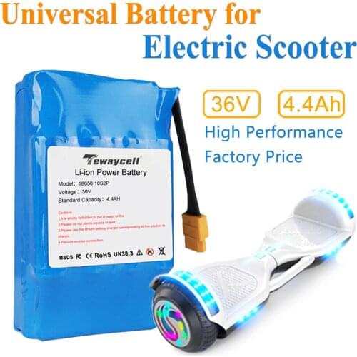 10S2P 4.4H 36V lithium rechargable batteries 4400mAh Battery Pack for Electric Self-hoverboard Suction Unicycle