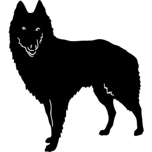 12.7*11.2CM Belgian Shepherd Dog Cute Cartoon Window Decals Classic Fashion Animal Car Sticker C6-0579