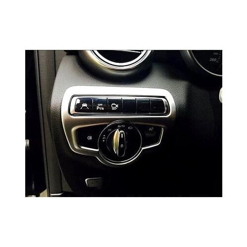 2015-2016 for Mercedes Benz GLC Class X205 Chrome Head Light Switch Cover Trim
