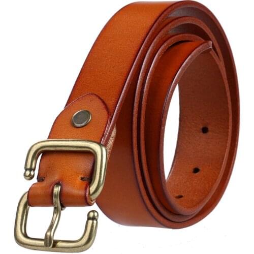 2017 High Quality Fashion Brand 100% Genuine Leather Womens Belt Metal S Style Pin Buckle Vintage Belts For Women Jeans Femme