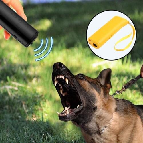 3 in 1 Pet Dog Repeller Anti Barking Stop Bark Training Device Trainer LED Ultrasonic Anti Barking Ultrasonic Without Battery