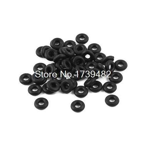 6mm x 2mm Nitrile Rubber O Type Sealing Ring Black 50 Pcs