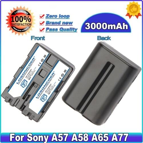 3000mAh NP-FM500H NP FM500H NPFM500H Camera Battery For Sony A57 A58 A65 A77 A99 A550 A560 A580 L50 Batteries