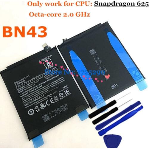 4100mAh BN43 Battery For Xiaomi Redmi Note 4X Snapdragon 625 / Note 4 global Snapdragon 625 CPU Octa-core 2.0 GHz