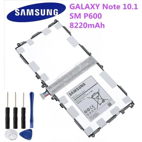 Original Tablet Battery T8220E T8220C T8220U T8220K for Samsung Galaxy SM-P601 P600 T520 T525 P605 P607T Note 10.1 2014 8220mAh