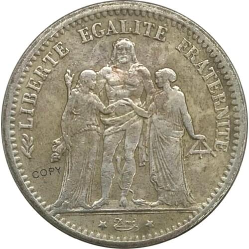 Aliexpress France Aliexpress France 1875 A France 5 Francs Cupronickel Plated Silver Collectibles Copy Coin