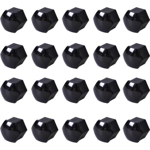 Beler 20Pcs Car Wheel Lug Bolt Center Nut Covers Caps for Audi VW SKODA SEAT with 17mm Hexagon bolt 321601173A 321 601 173A