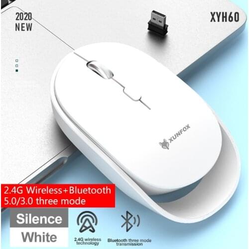 XYH60 2.4GHz Bluetooth Wireless Gaming Mouse USB Receiver 3 Gear 1600 DPI Computer Silent PC Desktop Laptop