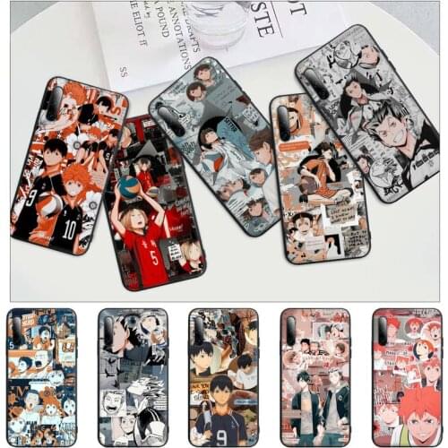 Haikyuu Japan Anime Volleyball Black Cell Phone Case For Huawei Y6 Y7 Y9 Prime 2019 Y9s Mate 10 20 40 Pro Lite Nova 5t Cover