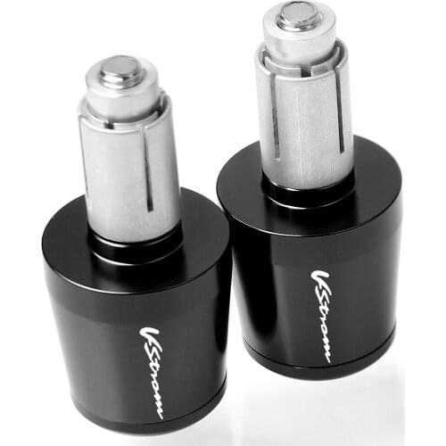 CNC 22MM Handlebar Grips Handle Bar Cap End Plugs For Suzuki V-Strom 650 DL650 2012 2013 2014 2015 2016 2017 2018