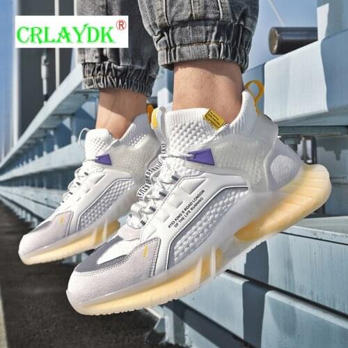 CRLAYDK 2021 Fashion Men Sneakers High Top Walking Sport Ankle Shoes Casual Outdoor Running Anti Slip Training Students Stylish