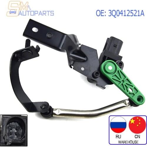 3Q0412521A Front Left Headlight Leveling Sensor For VW Passat 3G B8 Seat Skoda 5Q0907503