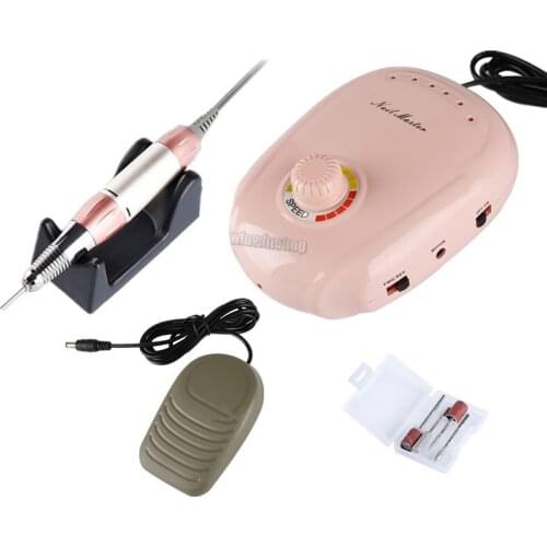 3500 RPM electric nail drill manicure pedicure gel remover equipment tool set manual switch to control nail drill
