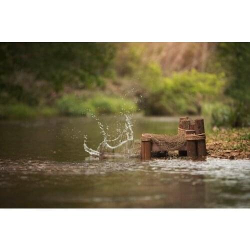 Fish Fishing Dock Creek Water lake bokeh photo backdrop High quality Computer print wall photo studio background