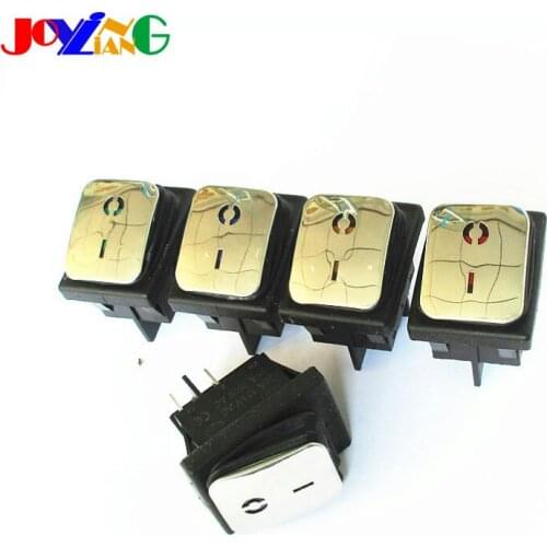 KCD4 20A Stainless Steel Surface Waterproof Rocker Switch Silver Contact High-Current Power Boat-Shaped Switches