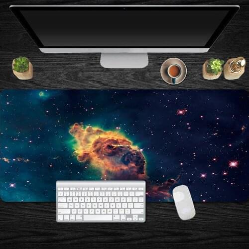 900x400mm Mouse Pad XXL Large Gaming Mousepad Blue Cloud Space Soft Waterproof Extended Lock Edge Computer Notbook Pad For CSGO