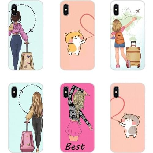 Best Friends For Huawei G7 G8 P8 P9 P10 P20 P30 Lite Mini Pro P Smart Plus 2017 2018 2019 Accessories Phone Cases Covers