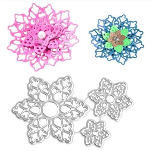 Flower Metal Die Cutting Dies For DIY Scrapbooking Photo Album Decorative Template 3D Combination Beautiful Embossing