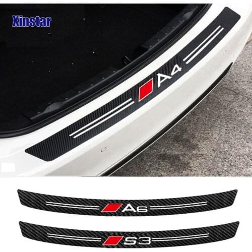 Carbon Fiber Bumper Sticker For Audi Sline Quattro A1 A3 A4 A5 A6 A7 A8 Q1 Q3 Q5 Q7 TT B5 B6 B7 B8 B9 8P 8V 8L C6 C5 C7 4F