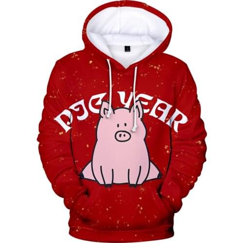 New hot sale Frdun Tommy Lucky Pig Cartoon 3D print Hoodies Sweatshirts 2019 Male Female Long Sleeve Festive Couple streetwear