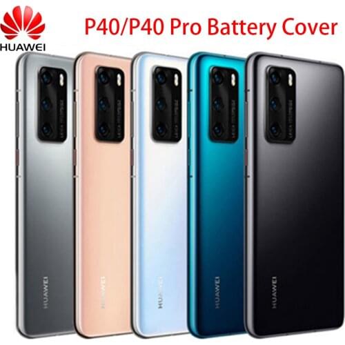 Original Huawei P40 Pro/P40 Glass Back Battery Cover Rear Door Housing Case For Huawei P40pro P 40 Repair Panel Part With Logo