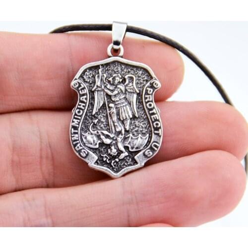 1pc Saint Michael The Archangel Necklace Talisman Amulet Necklace Spirit Jewelry