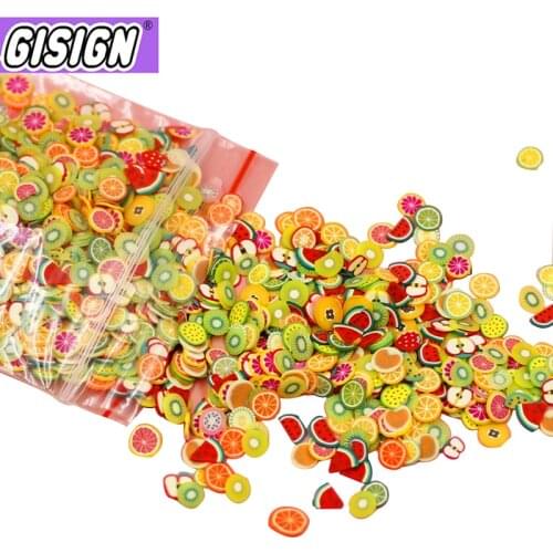 1000pcs Charms For Slime Fruit Slices Supplies Kit Polymer Slimes Accessories Slide Decora Putty Clay Kids Toys For Nails