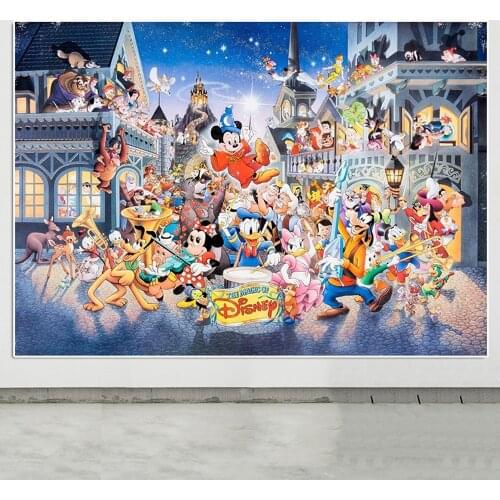 Mickey Mouse And Friends Disneyland Print Poster Cartoon Magician Disneypark Canvas Painting Wall Art Kids Room Home Decoration