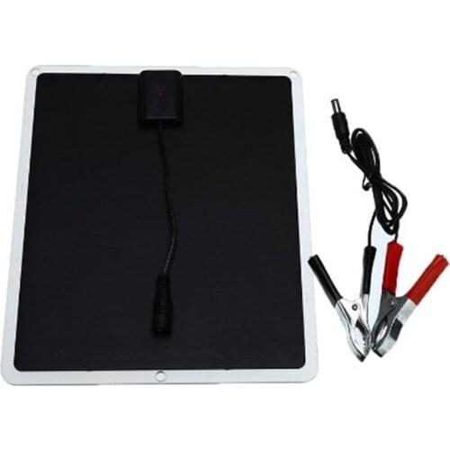 20W 12V Dual Output Solar Panel with Car Charger USB Solar Charger for Outdoor Camping LED Light