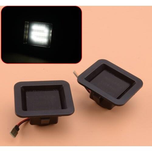 1 Pair Car 12V 3W Smoked Lens LED License Plate Tag Lights Lamp FL3Z13550A Fit for Ford F150 2015 2016 2017 2018 2019 2020