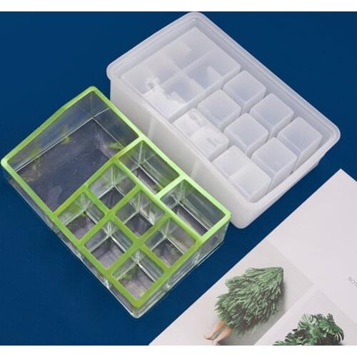 Lipstick Multi-purpose Storage Box Silicone Mold For DIY Crystal Epoxy Concrete Cement Clay Mold Jewelry Making Supplies