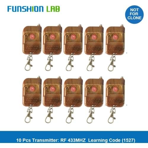 FUNSHION 433 Mhz Universal Wireless Remote Control Learning Code 433Mhz Transmitter For Gate Garage Opener Electric Door Fob Key