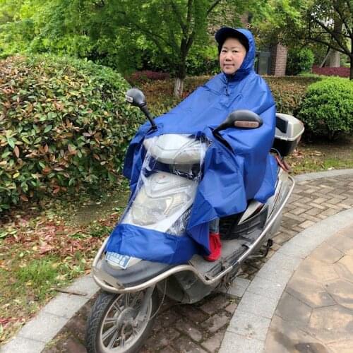 Behogar Universal Waterproof Hooded Raincoat Rain Cape Coat Poncho for Mobility Scooters Motorcycle Motorbikes Bicycle Navy
