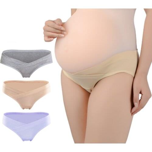 Women Cotton Maternity Underwear U-Shaped Low Waist Pregnancy Briefs For Pregnant Womens Short Pants Plus Size XXXL Panties