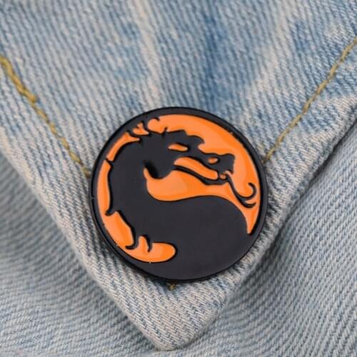 MD689 DMLSKY Funny Dragon Pins Brooch Metal Badge for Backpack Clothes Shirt Collar Enamel Pin Fans Gifts For Women Men