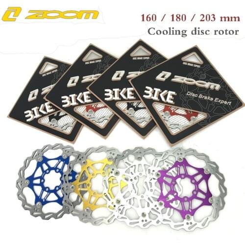 ZOOM Bicycle Brake Disc Rotor 160/180/203mm Mountain MTB Bike Floating disk cable parts w original box cooling rotor for IIIPRO