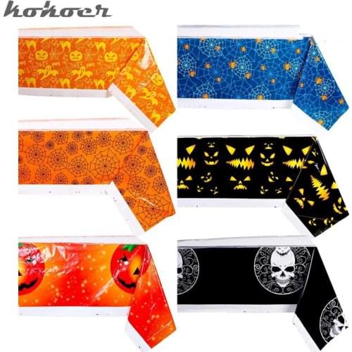 1pcs 108*180 cm Halloween tablecloth Halloween Party Horror Spider Web Pumpkin witch Table Cover Halloween decoration