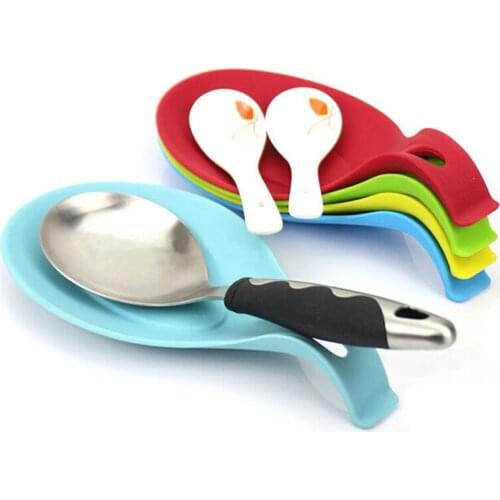 1Pc Spatula Tool Spoon Mat Eggbeater Kitchen Gadget Dish Holder Silicone Pad Cookware Parts