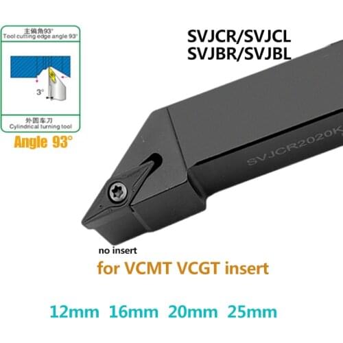 1PC SVJCR SVJBR SVJCL SVJBL 1212H11 1616H11 1616H16 2020K11 2020K16 2525M16 SVJCR2020K16 SVJCR1616H11 CNC Lathe Tool VCGT Insert