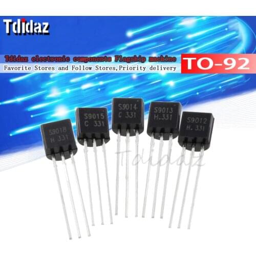 100PCS S9012 S9013 S9014 S9015 S9018 TO-92 9012 9013 9014 9015 9018 TO92 new triode transistor IC