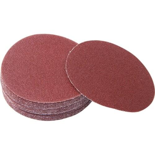 3pcs Polishing Sandpaper Disc Grit 80 Red Sand Sheets Flocking Round Sanding Paper 100mm 125mm 150mm 180mm 230mm Abrasive Tools