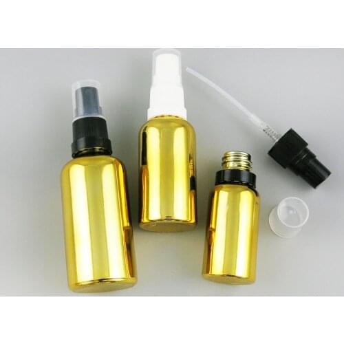 360 x 10ml 20ml 30ml 50ml 100ml Essential Oil Travel Portable Gold Painting Glass With Sprayer For Liquid Reagent Pipette Bottle