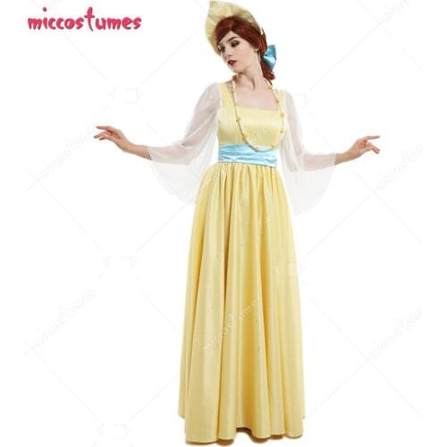 Anastasia Fine Flash Decorated Princess Dress Cosplay Costume Outfit with Crown Necklace Headdress Bow