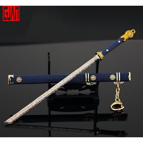 Thunder Animation Linglong Peripheral White Moon Kui Tang Hengdao Model Chain Pendant Toy Metal Ornament 22cm Ornament