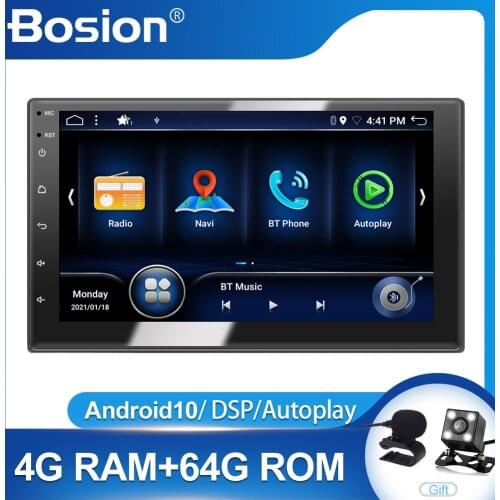 Bosion 4GB+64GB with DSP Autoplay 2 din car radio gps android 10 car stereo cassette player recorder Radio Tuner GPS Navigation