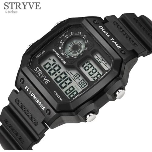 Reloj STRYVE Luxury Brand Mens Watches 30M Waterproof Sports Digital Military Watch Men Clock Male Wrist Watch Relogio Masculino