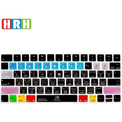 HRH Logic Pro X Functional Shortcut Durable Keyboard Cover Silicone Keypad Skin Protective Film For Apple Magic MLA22B/A English